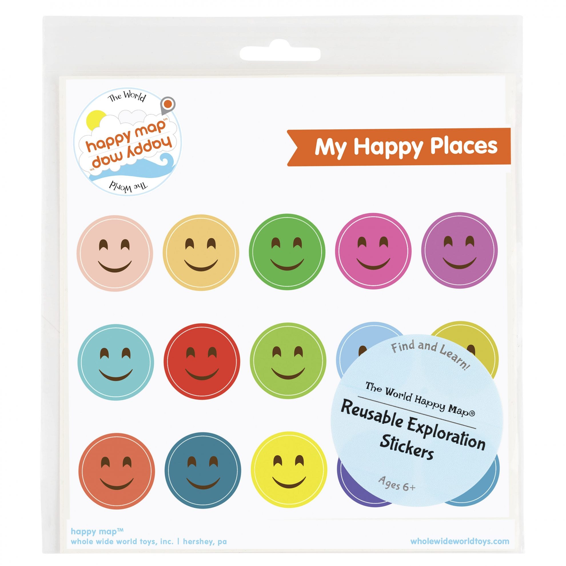 My Happy Places Stickers For Geography - Whole Wide World Toys